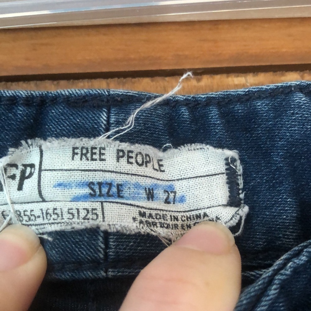 Free People faux leather striped jeans - Picture 3 of 10
